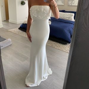 NWT White maxi dress gown size small